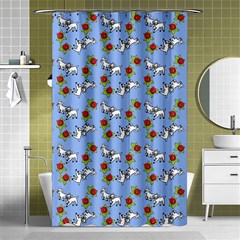 Lamb Pattern Blue Shower Curtain 48  X 72  (small)  by snowwhitegirl