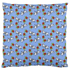 Lamb Pattern Blue Large Flano Cushion Case (one Side) by snowwhitegirl