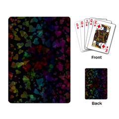 Falling Hearts  Playing Cards Single Design by LoolyElzayat