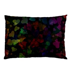 Falling Hearts  Pillow Case (two Sides) by LoolyElzayat