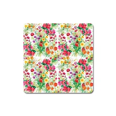 Summer flowers Square Magnet