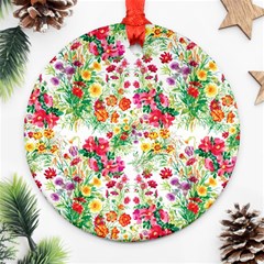 Summer flowers Round Ornament (Two Sides)