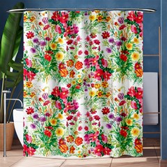 Summer flowers Shower Curtain 60  x 72  (Medium) 