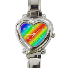 Background Diagonal Refraction Heart Italian Charm Watch by Sudhe