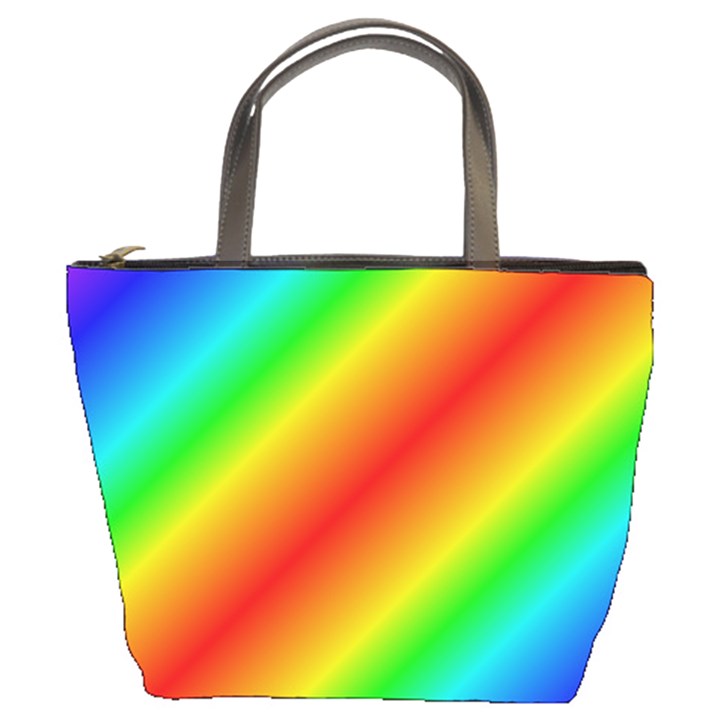 Background Diagonal Refraction Bucket Bag