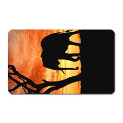 Family Of African Elephants Magnet (rectangular) by Sudhe