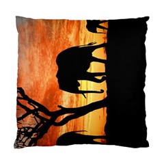 Family Of African Elephants Standard Cushion Case (one Side) by Sudhe