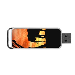 Family Of African Elephants Portable Usb Flash (one Side) by Sudhe