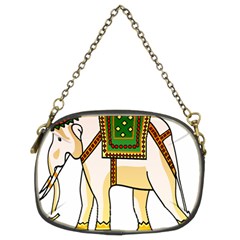 Elephant Indian Animal Design Chain Purse (two Sides) by Sudhe