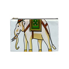 Elephant Indian Animal Design Cosmetic Bag (medium) by Sudhe