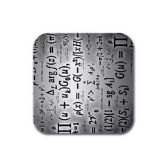 Science Formulas Rubber Square Coaster (4 Pack)  by Sudhe