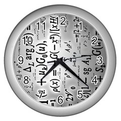 Science Formulas Wall Clock (silver) by Sudhe