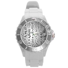 Science Formulas Round Plastic Sport Watch (l) by Sudhe