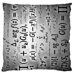 Science Formulas Large Flano Cushion Case (one Side) by Sudhe