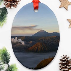 Sunrise Mount Bromo Tengger Semeru National Park  Indonesia Ornament (oval) by Sudhe