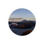 Sunrise Mount Bromo Tengger Semeru National Park  Indonesia Rubber Round Coaster (4 pack)  Front