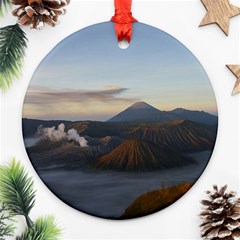 Sunrise Mount Bromo Tengger Semeru National Park  Indonesia Round Ornament (two Sides) by Sudhe