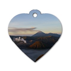 Sunrise Mount Bromo Tengger Semeru National Park  Indonesia Dog Tag Heart (one Side) by Sudhe