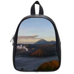 Sunrise Mount Bromo Tengger Semeru National Park  Indonesia School Bag (small) by Sudhe