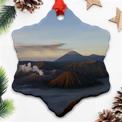 Sunrise Mount Bromo Tengger Semeru National Park  Indonesia Snowflake Ornament (two Sides) by Sudhe