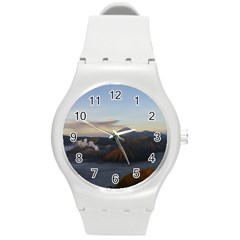 Sunrise Mount Bromo Tengger Semeru National Park  Indonesia Round Plastic Sport Watch (m) by Sudhe