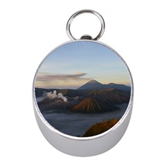 Sunrise Mount Bromo Tengger Semeru National Park  Indonesia Mini Silver Compasses by Sudhe