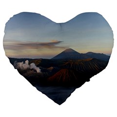 Sunrise Mount Bromo Tengger Semeru National Park  Indonesia Large 19  Premium Flano Heart Shape Cushions by Sudhe