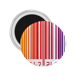 Colorful Gradient Barcode 2 25  Magnets by Sudhe