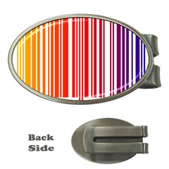 Colorful Gradient Barcode Money Clips (oval)  by Sudhe