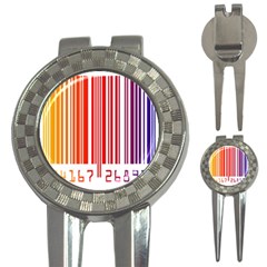 Colorful Gradient Barcode 3-in-1 Golf Divots by Sudhe