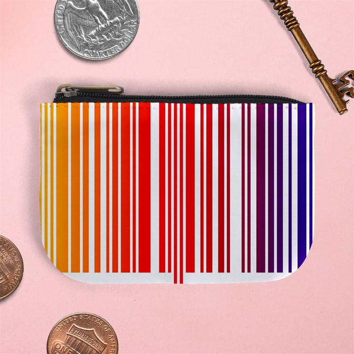 Colorful Gradient Barcode Mini Coin Purse