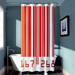 Colorful Gradient Barcode Shower Curtain 36  X 72  (stall)  by Sudhe