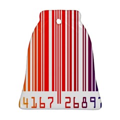 Colorful Gradient Barcode Ornament (bell)