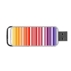 Colorful Gradient Barcode Portable Usb Flash (one Side) by Sudhe