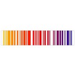 Colorful Gradient Barcode Small Flano Scarf Front