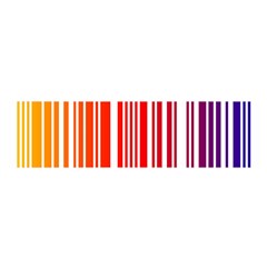 Colorful Gradient Barcode Satin Scarf (oblong) by Sudhe