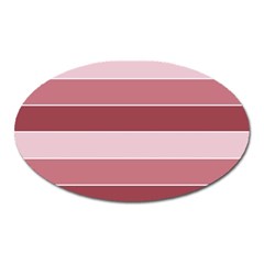 Striped Shapes Wide Stripes Horizontal Geometric Oval Magnet by Sudhe