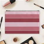 Striped Shapes Wide Stripes Horizontal Geometric Cosmetic Bag (Large) Front