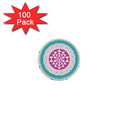 Mandala Design Arts Indian 1  Mini Buttons (100 Pack)  by Sudhe