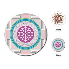 Mandala Design Arts Indian Playing Cards (round) by Sudhe