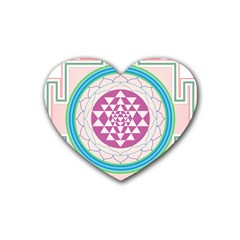 Mandala Design Arts Indian Heart Coaster (4 Pack)  by Sudhe