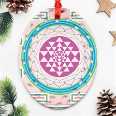 Mandala Design Arts Indian Oval Filigree Ornament (two Sides) by Sudhe