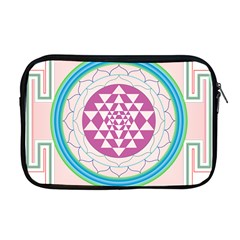 Mandala Design Arts Indian Apple Macbook Pro 17  Zipper Case by Sudhe