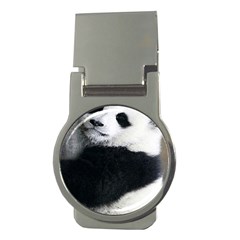 Panda Bear Sleeping Money Clips (round)  by Sudhe