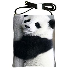 Panda Bear Sleeping Shoulder Sling Bag by Sudhe