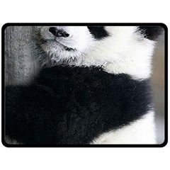 Panda Bear Sleeping Fleece Blanket (large)  by Sudhe