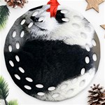 Panda Bear Sleeping Ornament (Round Filigree) Front