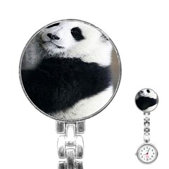 Panda Bear Sleeping Stainless Steel Nurses Watch by Sudhe