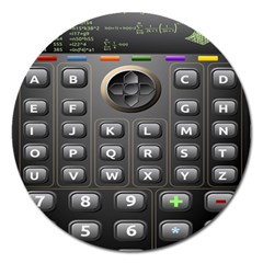 Scientific Solar Calculator Magnet 5  (round) by Sudhe