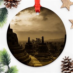 Borobudur Temple  Indonesia Ornament (round) by Sudhe